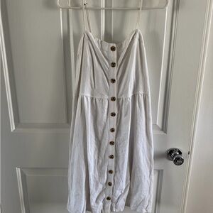 Universal Thread White Button-Up Dress